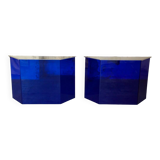 Two vintage Klein blue consoles 1988