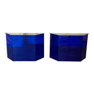 Two vintage Klein blue consoles 1988