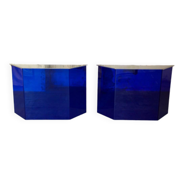 Two vintage Klein blue consoles 1988
