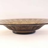 Verror dish engraved smoked glass