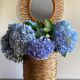 Old handmade 🧺 basket in braided rattan bamboo