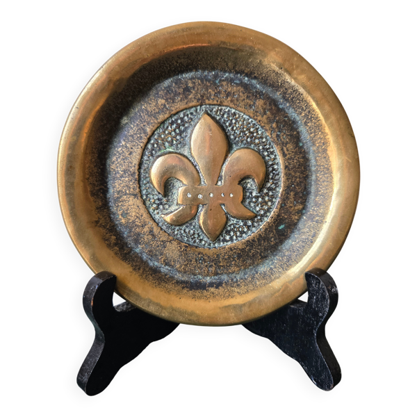 Coupelle, vide poche fleur de lys en bronze