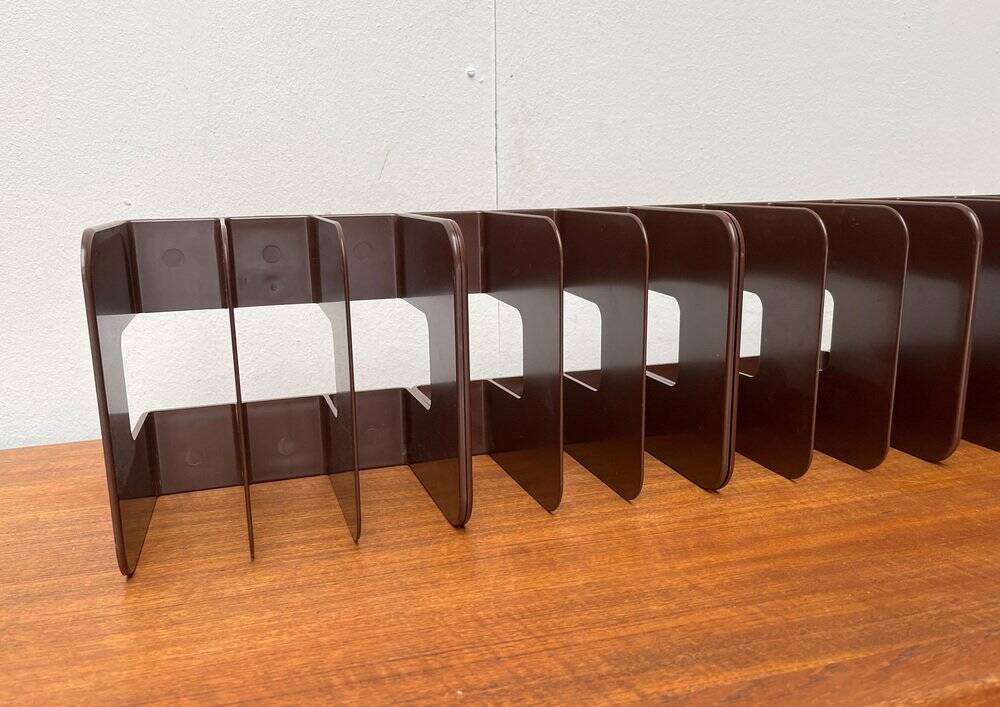 Mid-century Swedish space age magazine and vinyl rack by Sven-Eric Juhlin for Gustavsberg, 1960s, set of 5.