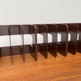 Mid-century Swedish space age magazine and vinyl rack by Sven-Eric Juhlin for Gustavsberg, 1960s, set of 5.