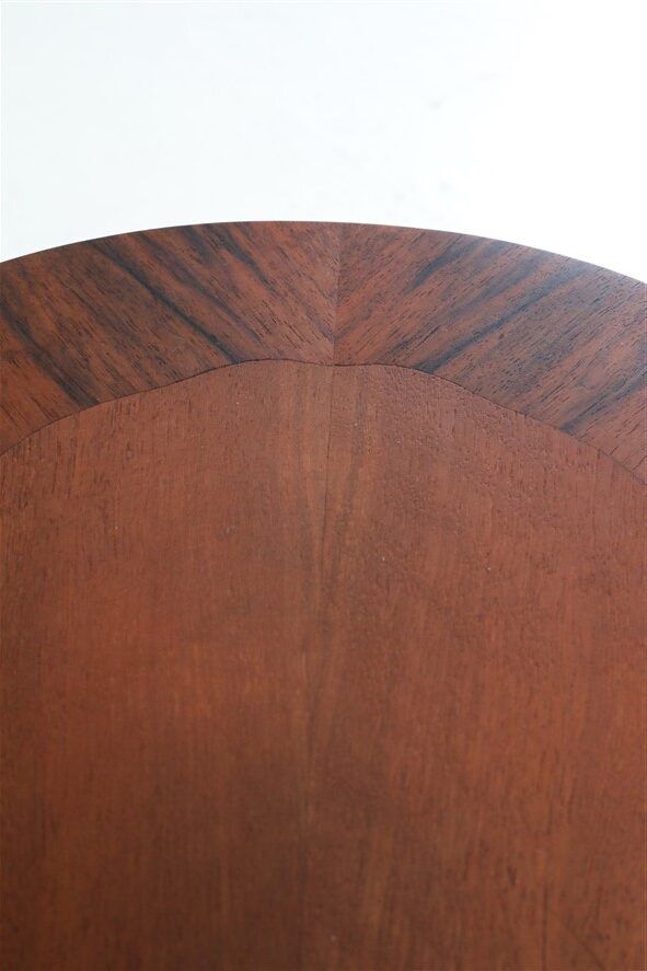 Rare mid-century walnut side table / coffee table with shelf by Jørgen Aakjær Jørgensen for Møbelintarsia / Danish modern design / 1960s