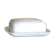 Beurrier en porcelaine blanche