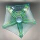 Vintage blue and green coloured glass cup