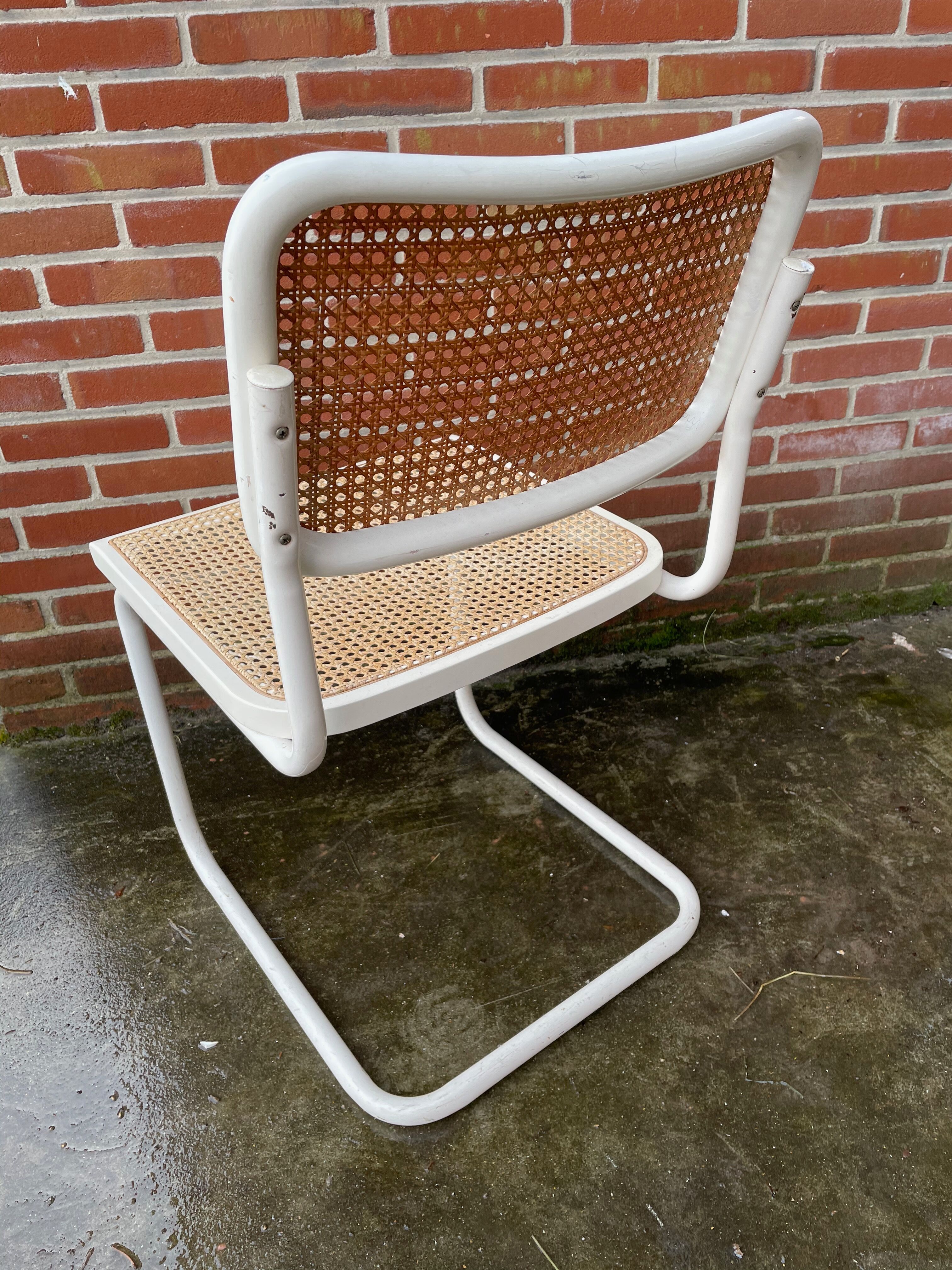 Set of 4 Cesca Model chairs by Marcel Breuer