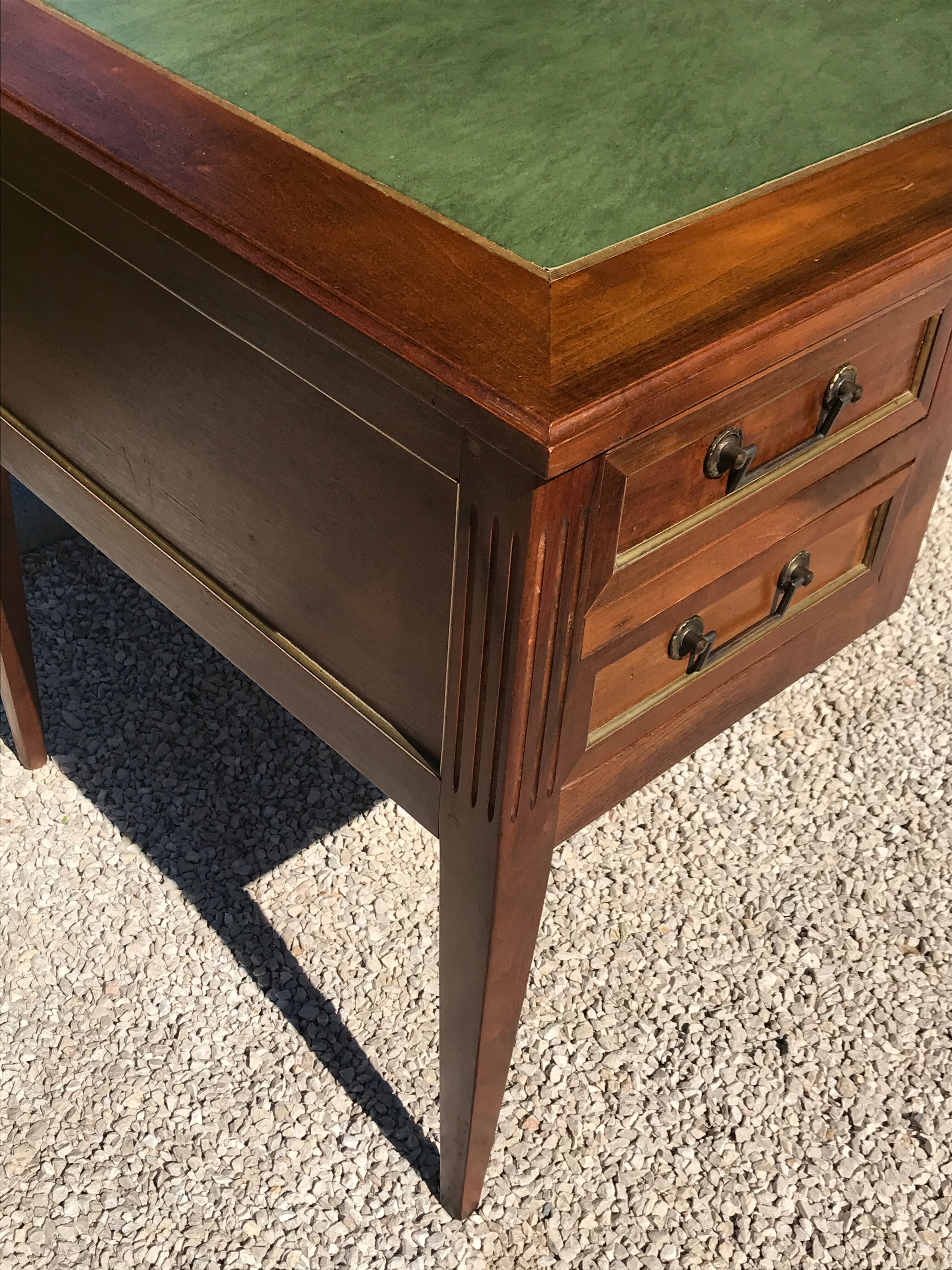 Louis XVI style desk in walnut period 1950