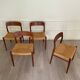 Set 4 chairs by Niels Otto Møller 1960