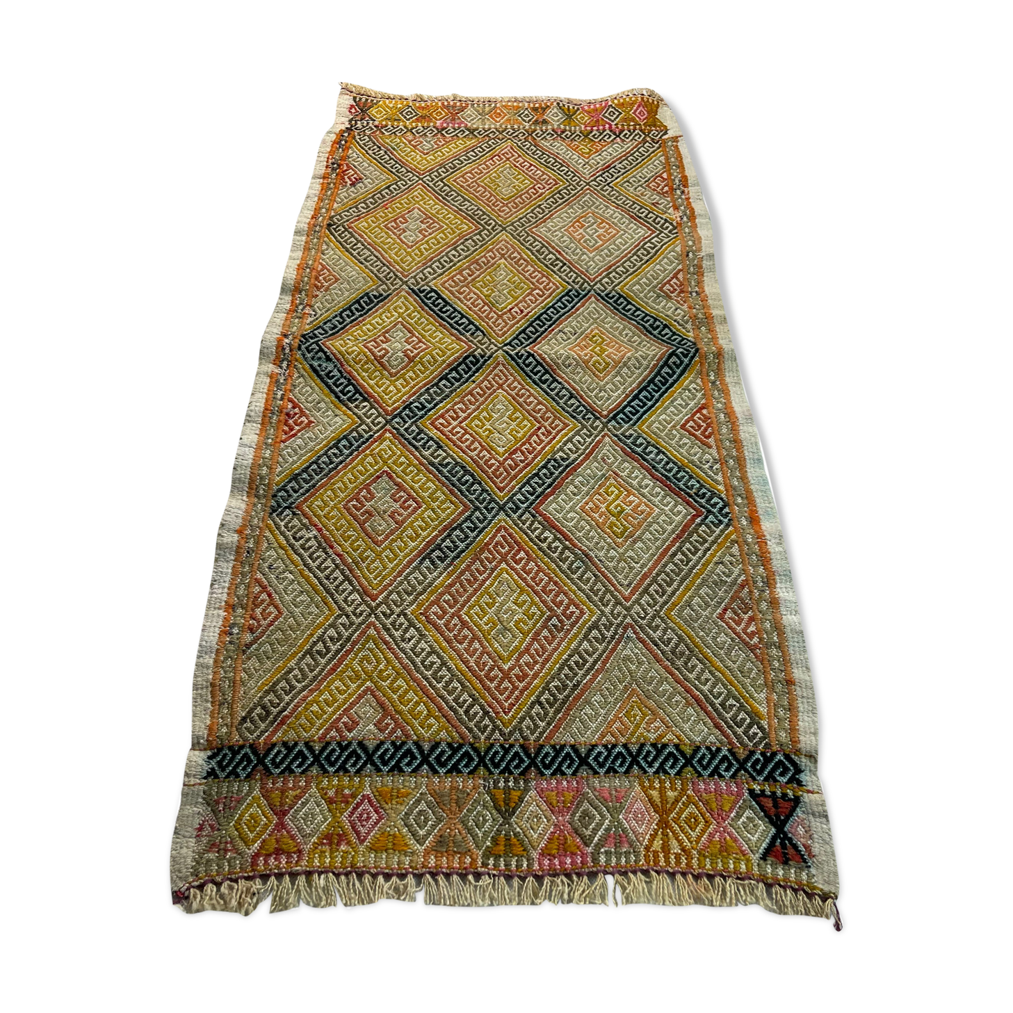 Vintage turkish kilim rug 99 x 45 cm