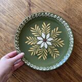 Alsatian plate dish in glazed ceramic