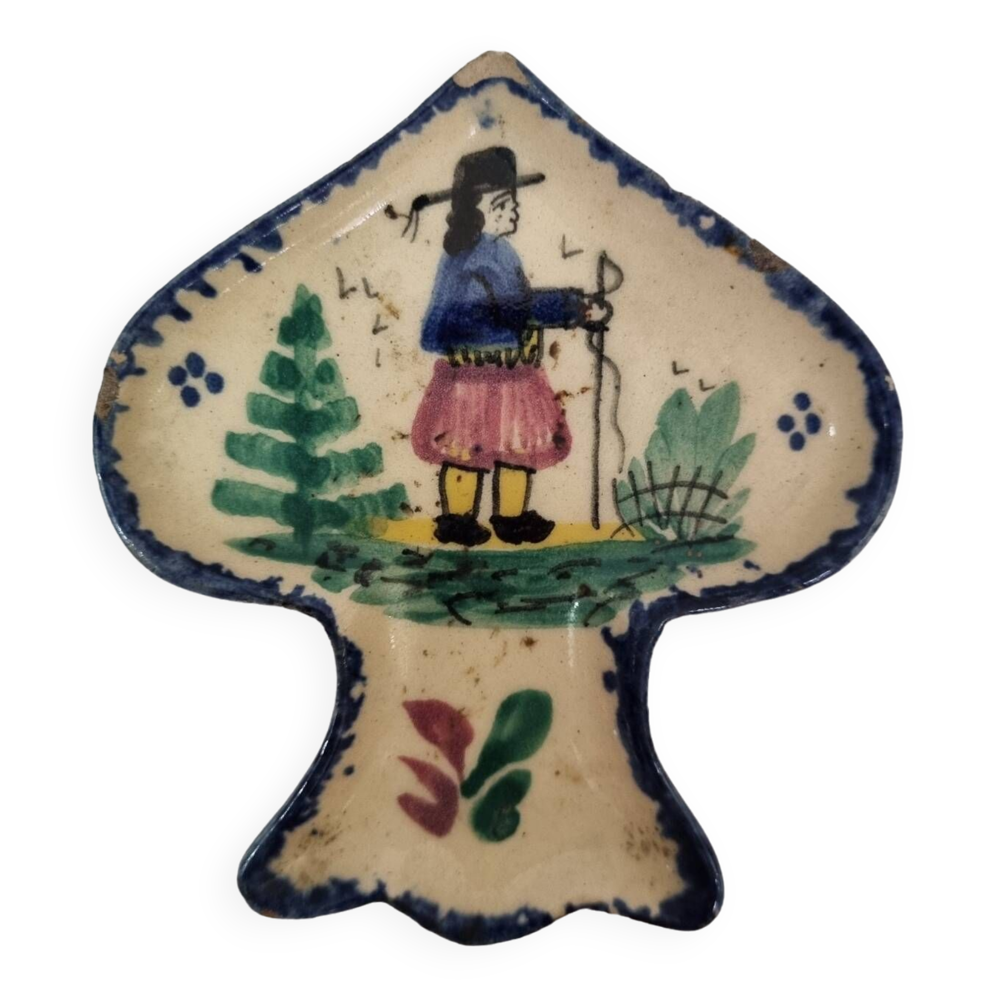 HB Henriot earthenware cup rests tea strainer