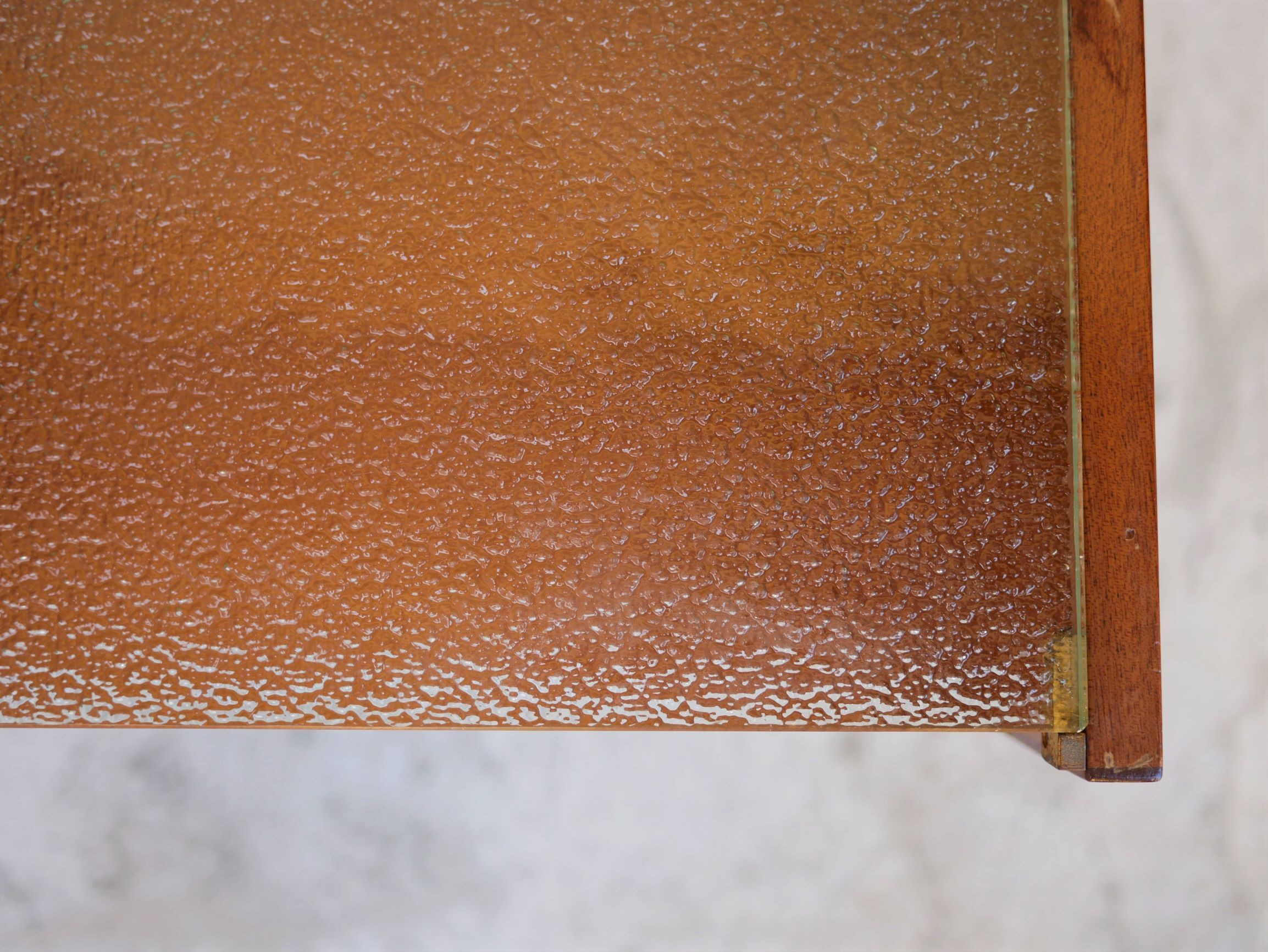 With suspended nightstands vintage teak bed