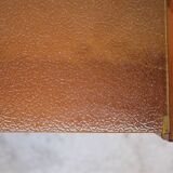 With suspended nightstands vintage teak bed