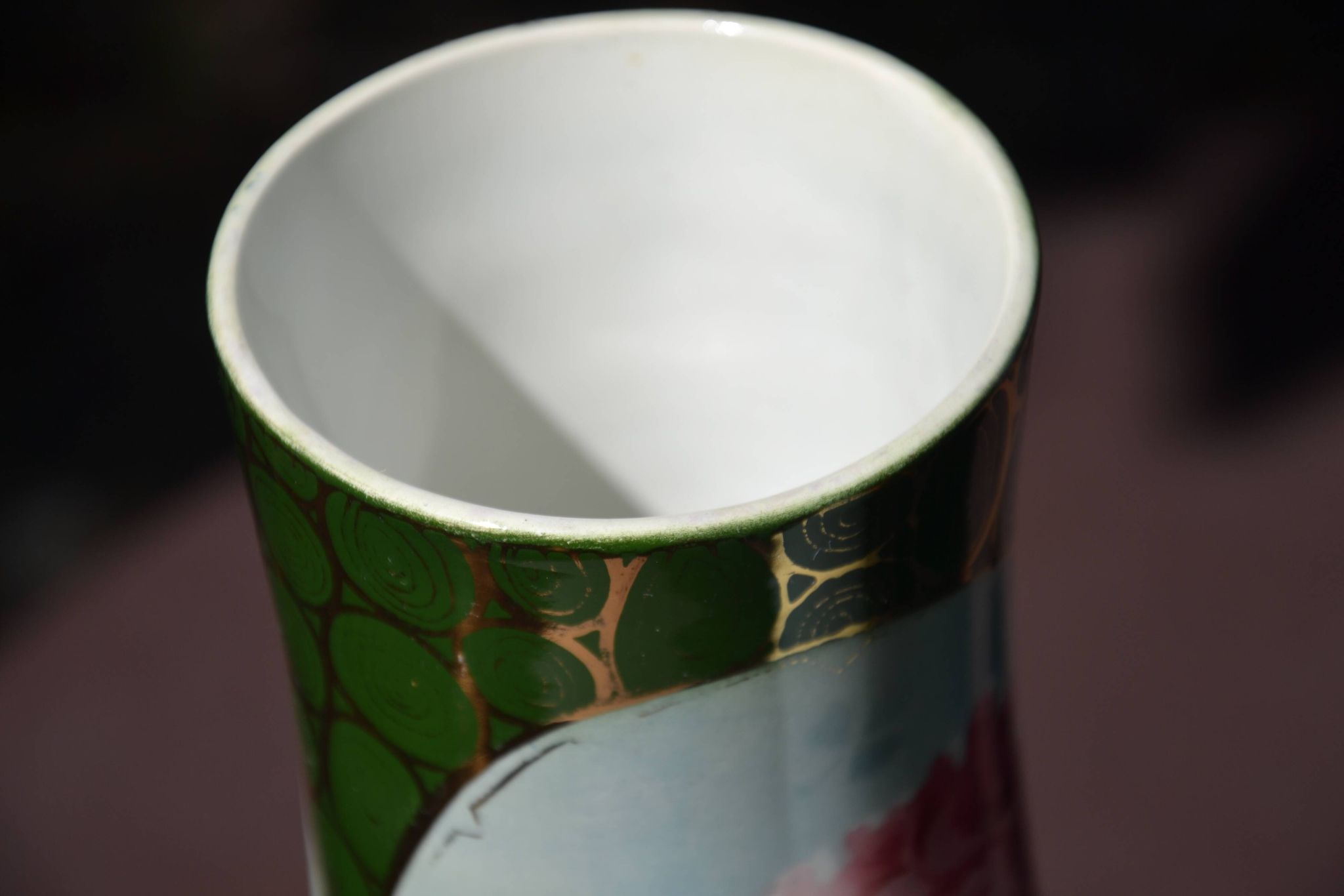 2 flowered vases St Amand early 20th century