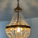 Balloon chandelier in bronze and pendants