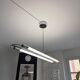 Streamline modern ceiling lamp in chrome with neon tubes, Germany, 1935