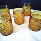 5 Verres gobelets couleur ambré Vintage  Pernod