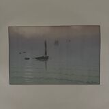 Lithograph by Henri Rivière The Beautiful Country of Brittany - Mist at Sea