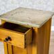 Art Nouveau Pine Nightstand with Stone Top, 1910