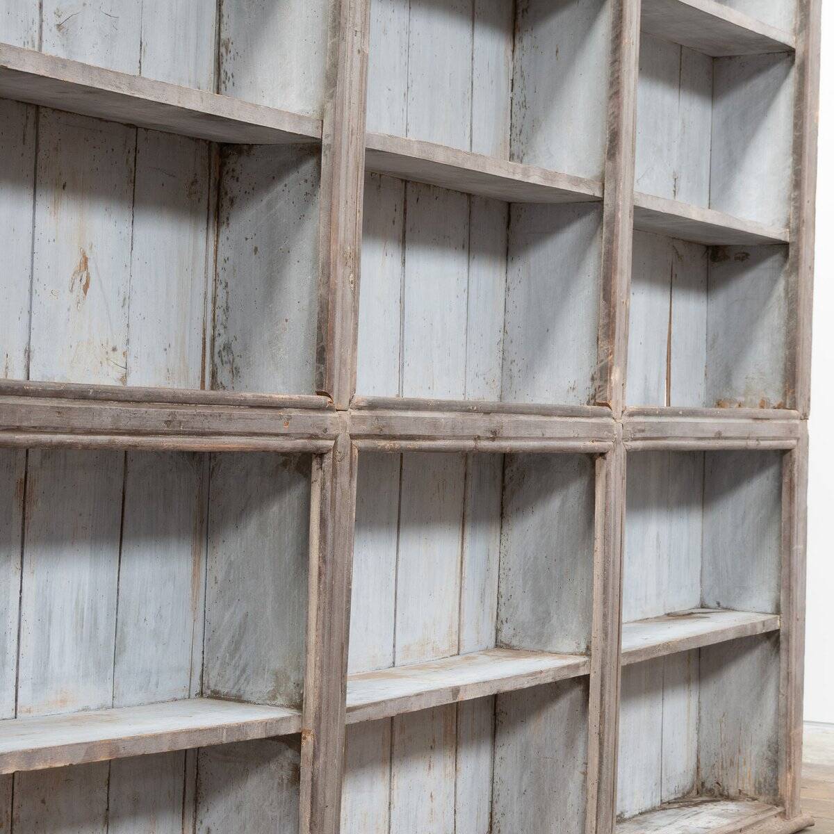 Large Antique French Painted Wooden Bookcase, 1830