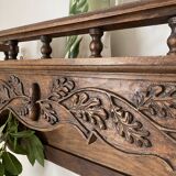 Old carved wooden kitchen shelf