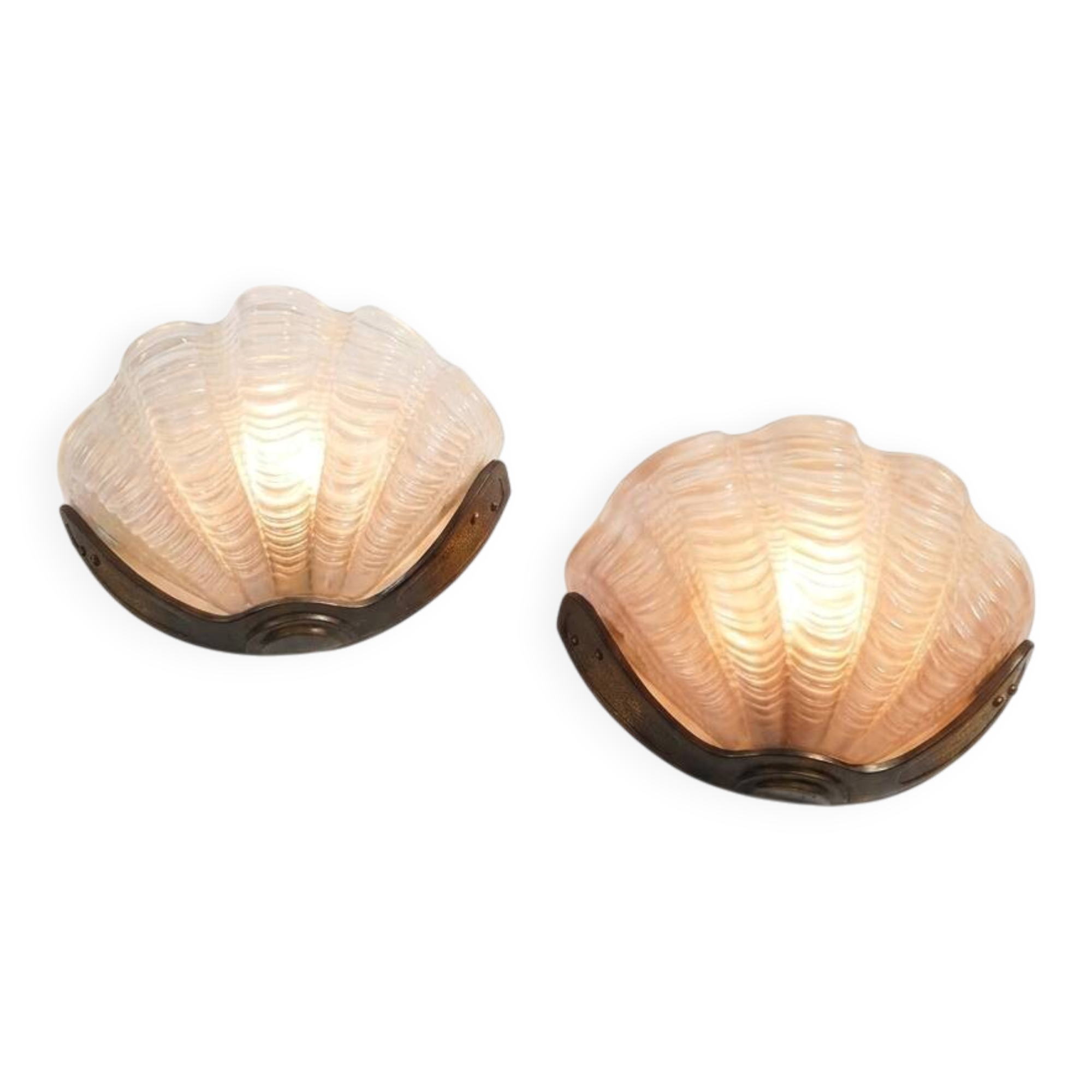Pair of shell wall lights Art Deco 1930