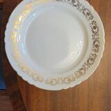 16 flat gold plates from Orchies porcelain