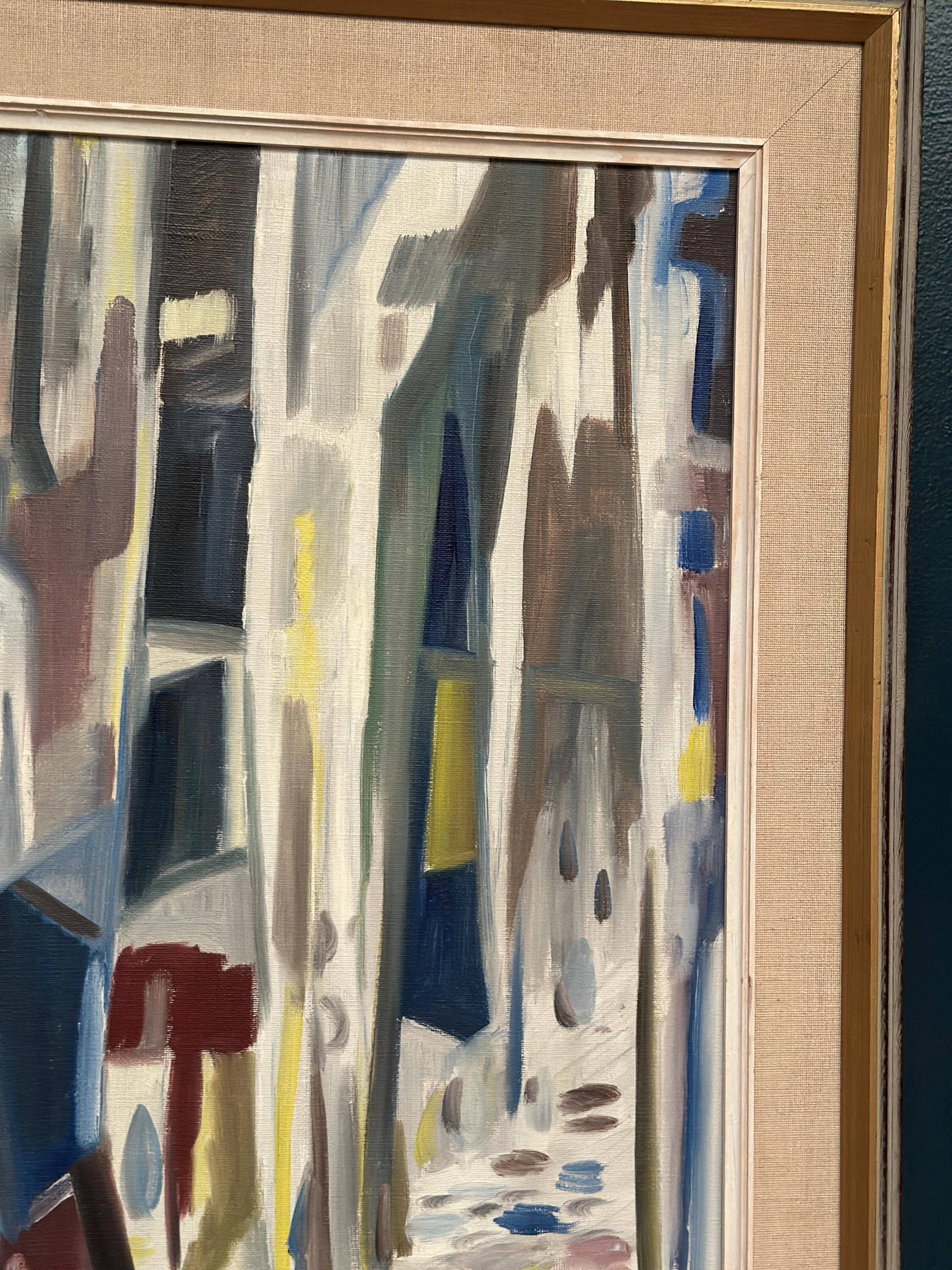 Huile sur toile suédoise – “Allée abstraite” par Kurt Persson