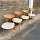 (Lot) 4 chaises Baumann Fontania (restaurées) 1960