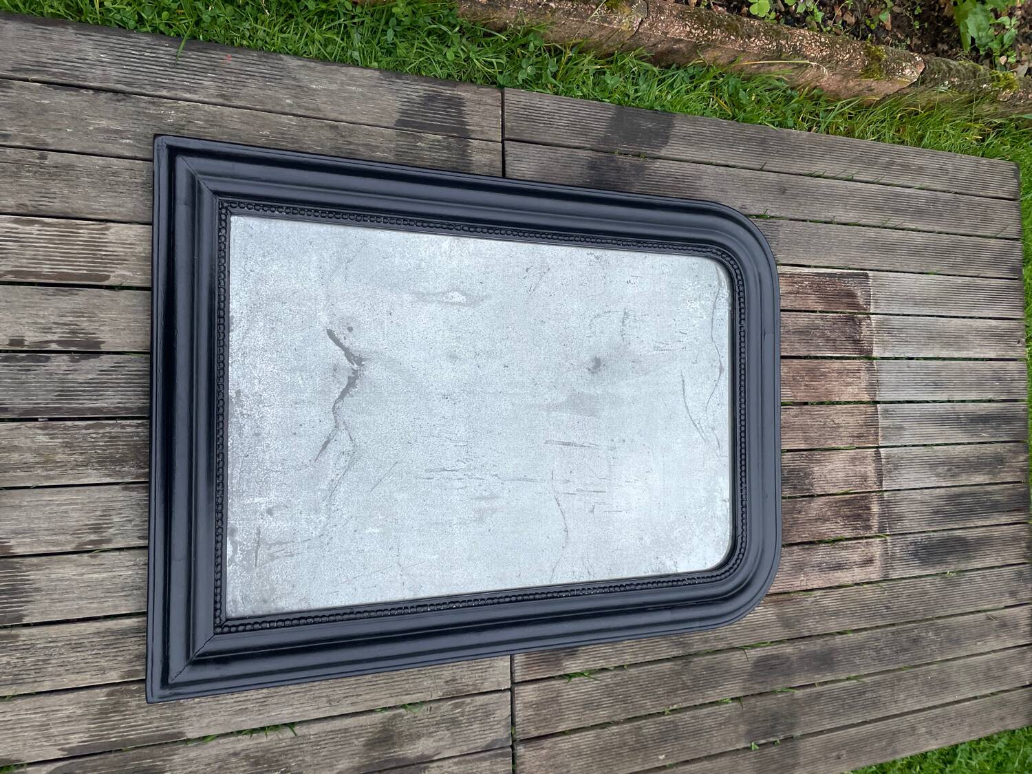 Louis Philippe mirror black stained mirror