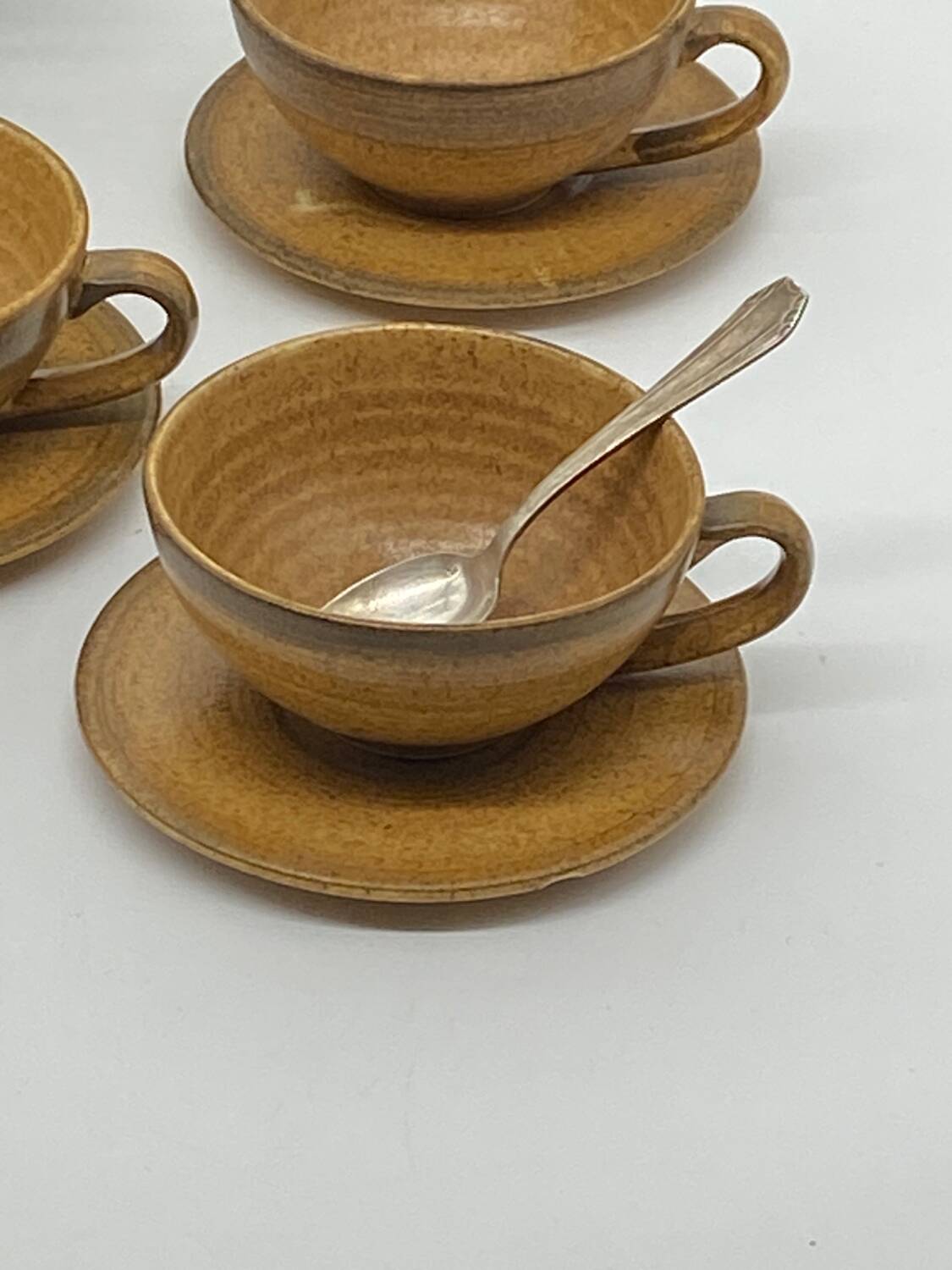 Vintage Longchamp ceramic breakfast service, stoneware