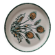 Assiette vintage décor floral stylisé – années 60/70