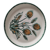 Assiette vintage décor floral stylisé – années 60/70