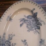 Plat ovale Sarreguemines modèle Flore