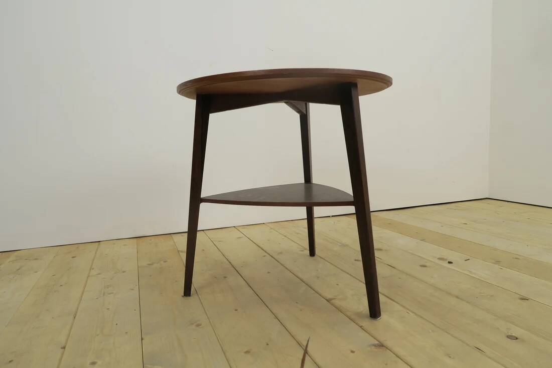 Table basse ronde en palissandre, Danemark 1960