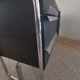 Vintage metallic sideboard in the Bauhaus style of the 70s