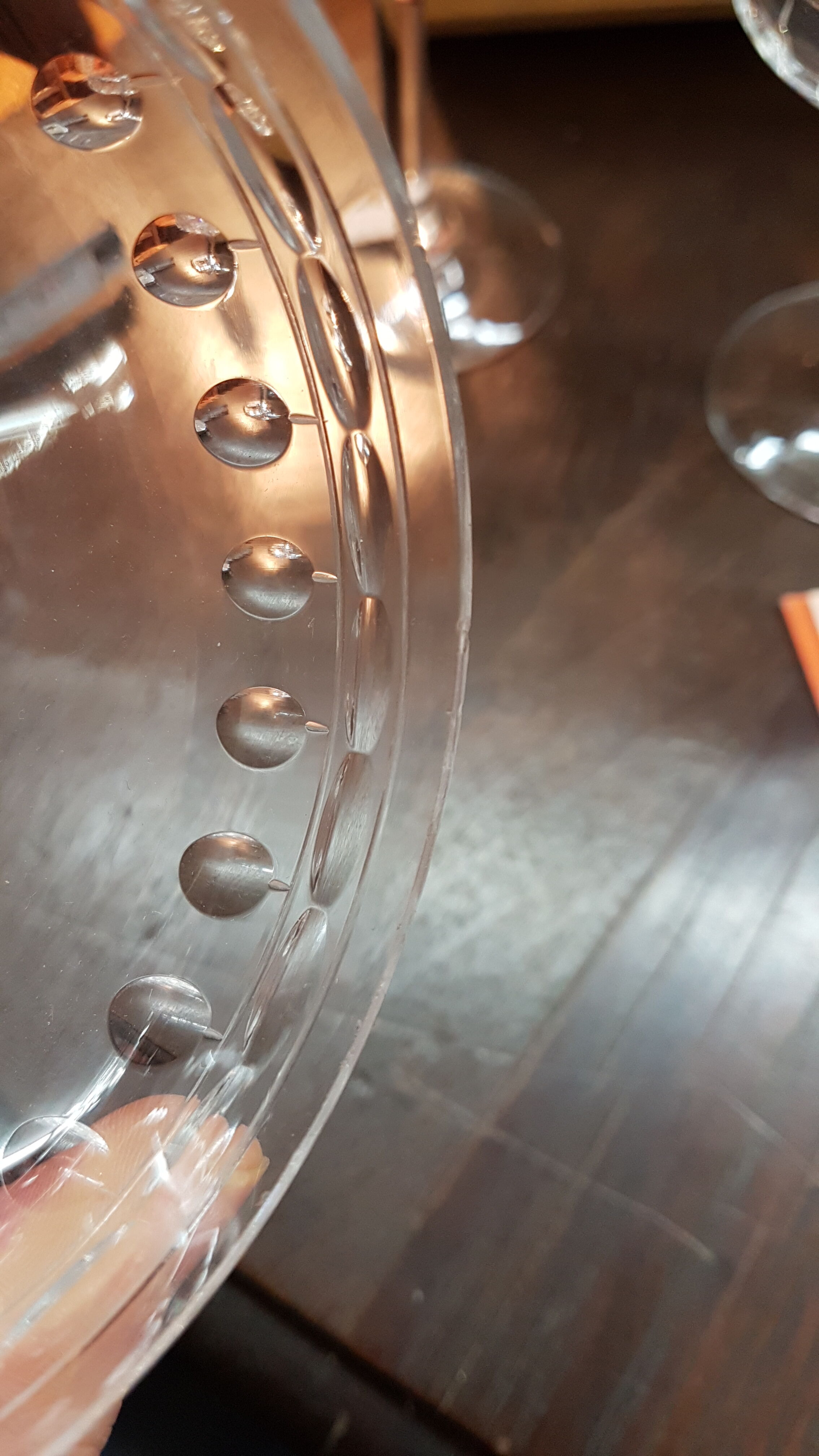 Set of 4 glasses cut Crystal