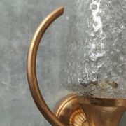 Paire appliques verre et métal doré