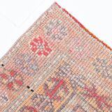 3x13 Soft Pink Vintage Oushak Long Stairs Runner Rug, 83x379 Cm