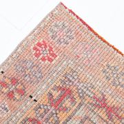 3x13 Soft Pink Vintage Oushak Long Stairs Runner Rug, 83x379 Cm