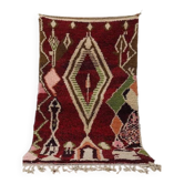Custom carpet, Beniouarain carpet, abstract red carpet 150/250 cm