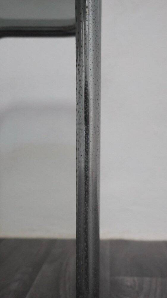 Coffee Table in Chromed Tubular Steel and Smoked Glass by Ezio Didone, 1970s