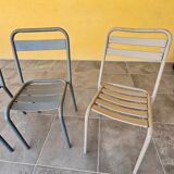 Lot of 6 garden chairs made of steel.