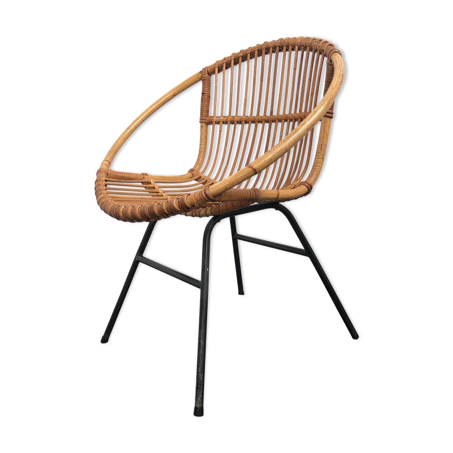 Rattan fifties chair