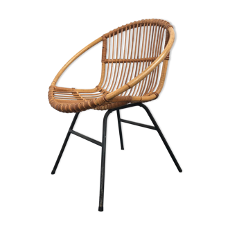 Rattan fifties chair