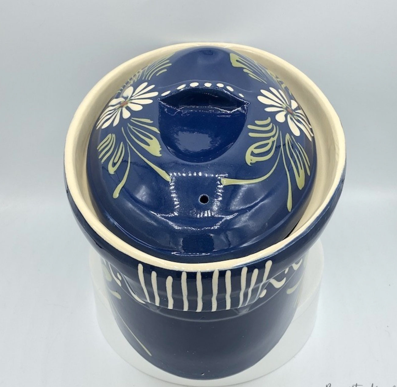 Terrine oval alsace Baeckeoffe blue