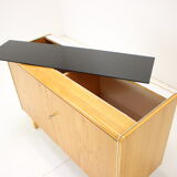 Vintage Cabinet Combination of Veneer and Glass by Jitona,1960s