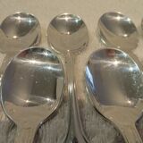 12 silver-plated ice cream scoops, Christofle Vendome model, 12.9 cm